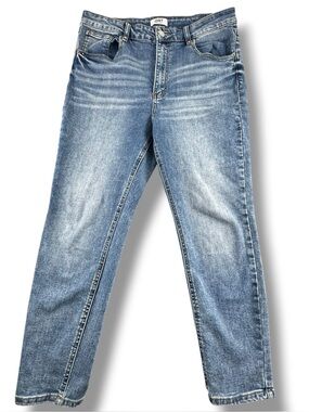 OAT New York High Rise Straight Leg Stretch Jeans Size 31 Light Wash